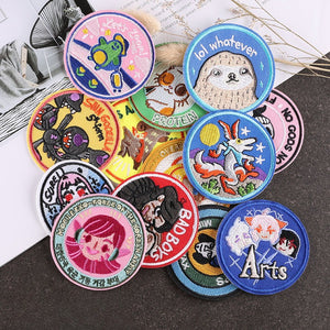 Round Character Embroidered Patch