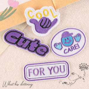 Cartoon Letter Character Embroidered Patch