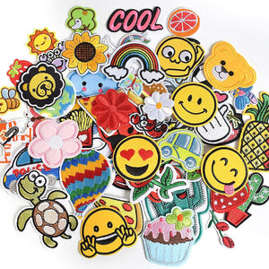 60-Piece Mixed Embroidered Patch Set