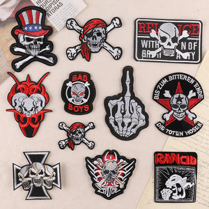 Skull Embroidered Patch