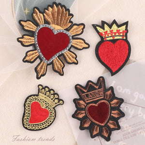 Heart Embroidered Patch