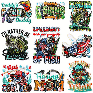 Vintage Fishing Embroidered Patch