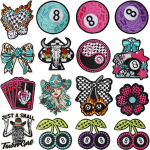 Western 8 Ball Embroidered Patch