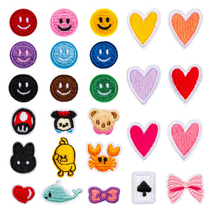 Smiley Heart Embroidered Patch