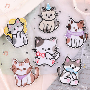 Cartoon Cat Embroidered Patch