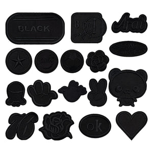 Self-Adhesive Black Letter Badge Patch