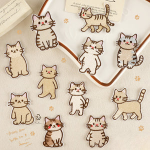 Self-Adhesive Cute Cat Embroidered Patch