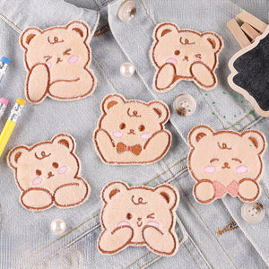 Self-Adhesive Teddy Bear Embroidered Patch