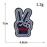 Hand Gesture Embroidered Patch