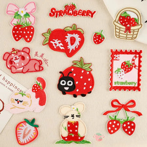Strawberry Fruit Embroidered Patch