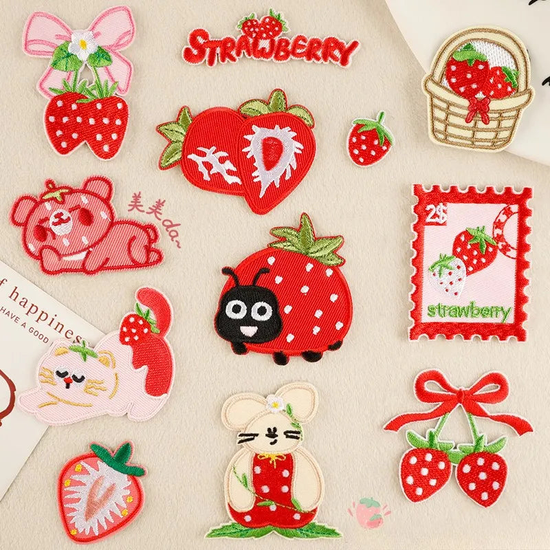 Strawberry Fruit Embroidered Patch