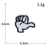 Hand Gesture Embroidered Patch