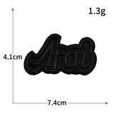 Self-Adhesive Black Letter Badge Patch