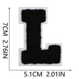 Black Letter Chenille Patch