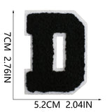 Black Letter Chenille Patch