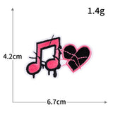 Gothic Music Note Skull Patch