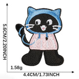 Self-Adhesive Black and White Cat Patch