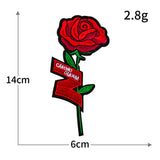 Rose Plum Blossom Embroidered Patch