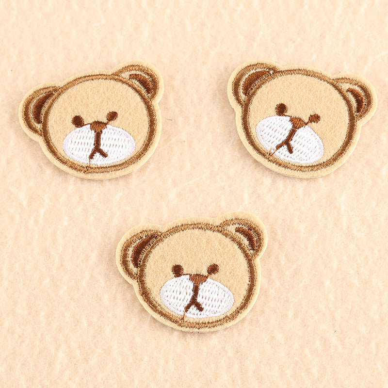 Bear Head Embroidered Patch