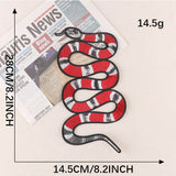 Rose Snake Embroidered Patch