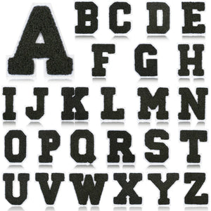 Black Letter Chenille Patch