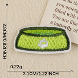 Cat Bowl Embroidered Patch