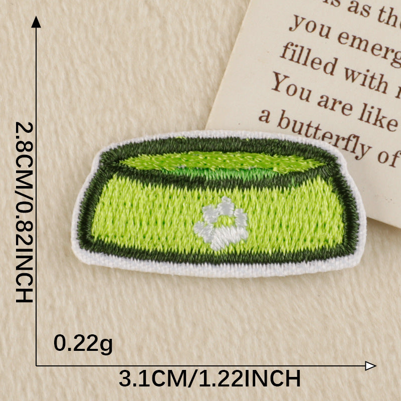 Cat Bowl Embroidered Patch