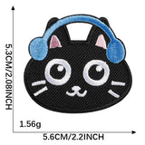 Self-Adhesive Black and White Cat Patch