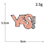 WOW YES NO Sequin Patch