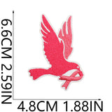 Pink Ribbon Embroidered Patch