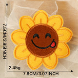 Smiley Sunflower Embroidered Patch