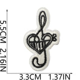 Music Note Embroidered Patch