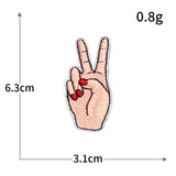 Hand Gesture Embroidered Patch