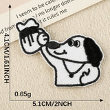Black and White Animal Embroidered Patch