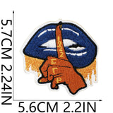 Black Character Embroidered Patch