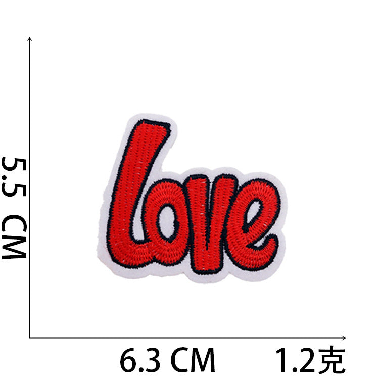 LOVE Letter Embroidered Patch