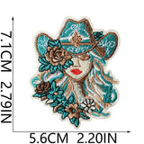 Western 8 Ball Embroidered Patch