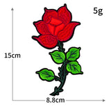 Rose Plum Blossom Embroidered Patch
