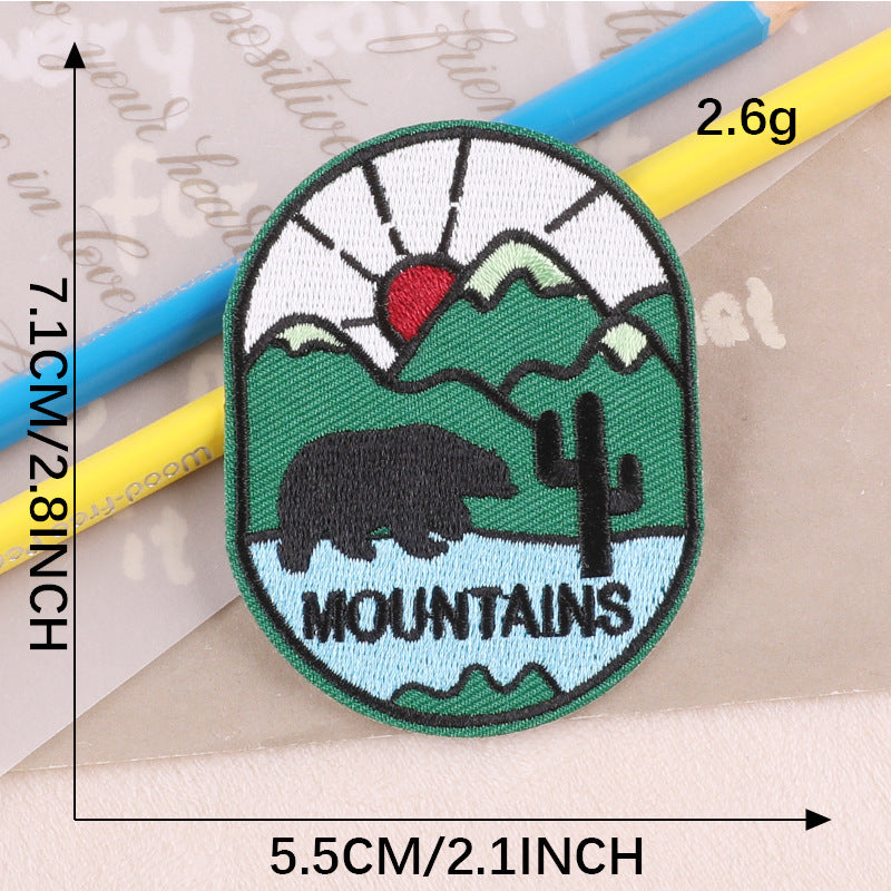 Camping Glasses Embroidered Patch