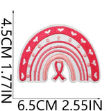 Pink Ribbon Embroidered Patch