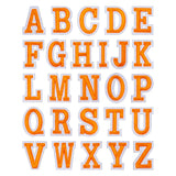 Orange Letter Embroidered Patch