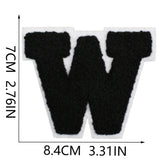 Black Letter Chenille Patch