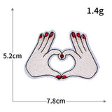Hand Gesture Embroidered Patch