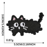 Self-Adhesive Black and White Cat Patch