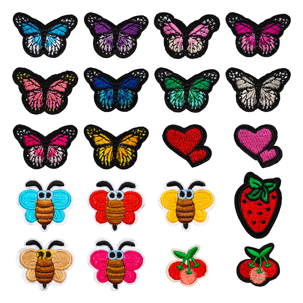 Mini Butterfly Bee Embroidered Patch