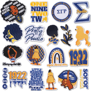 Black Character Embroidered Patch