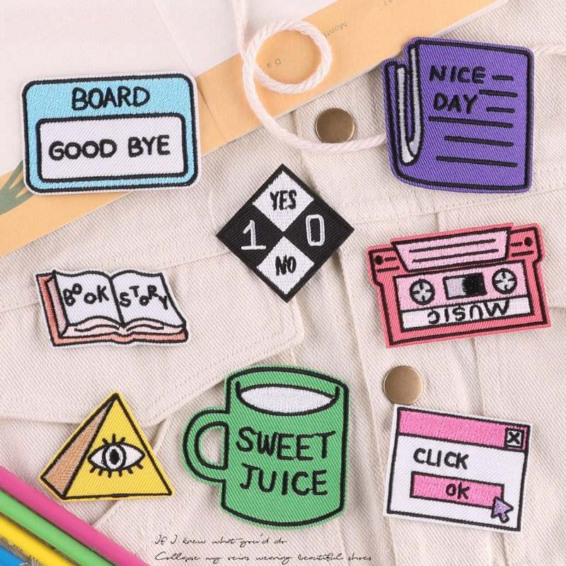 Cup Letter Embroidered Patch