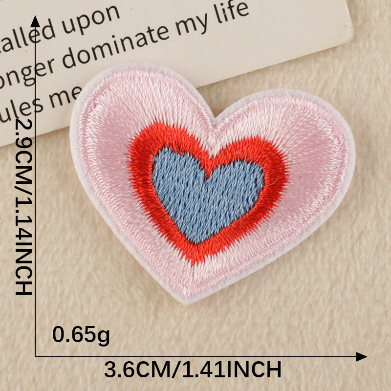 Heart Smiley Embroidered Patch