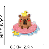 Surfing Capybara Embroidered Patch