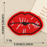 Red Lip Embroidered Patch